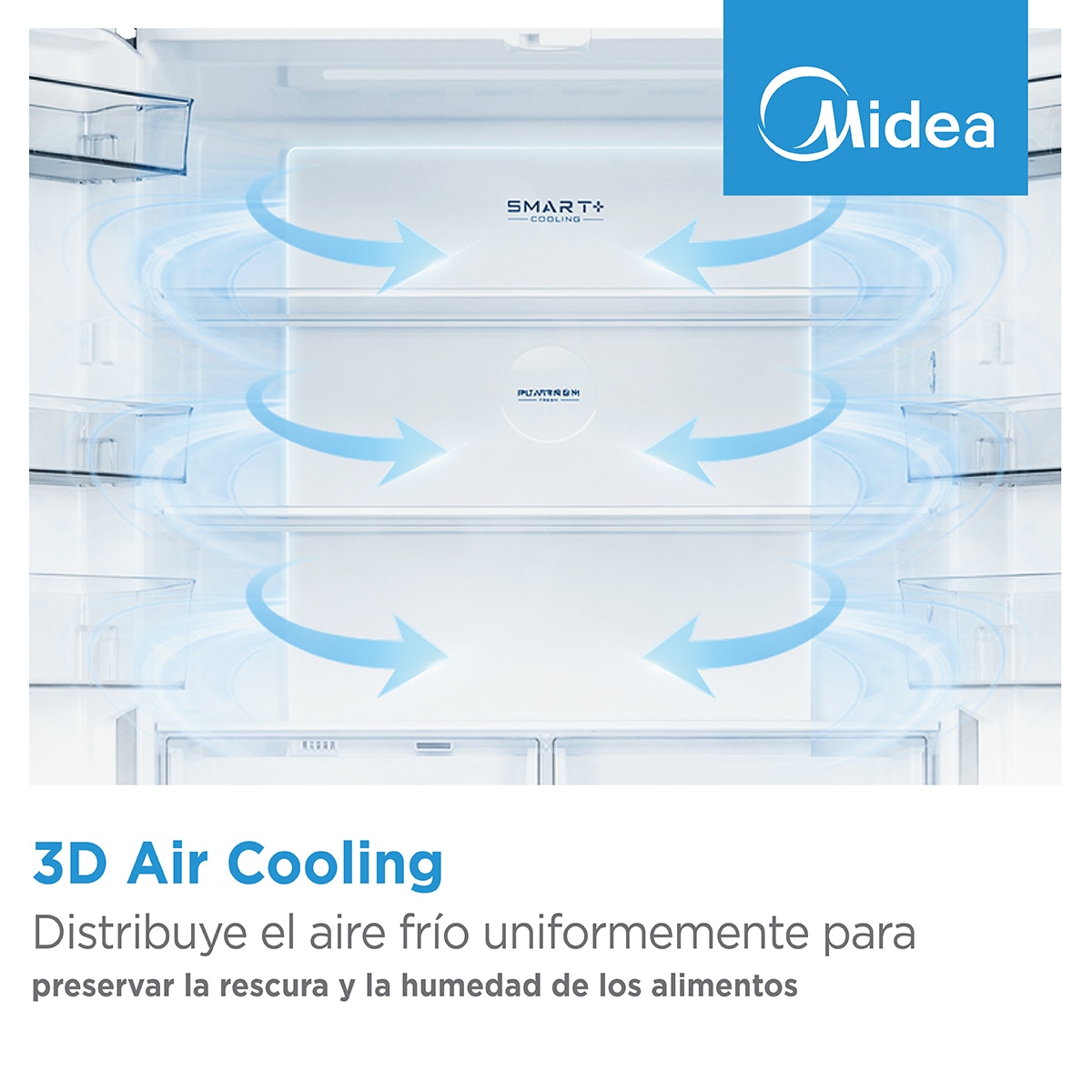 Arca Congeladora Vertical Midea MDRU385MTE46 Total No Frost - Aço Inoxidável Aço inoxidável-4