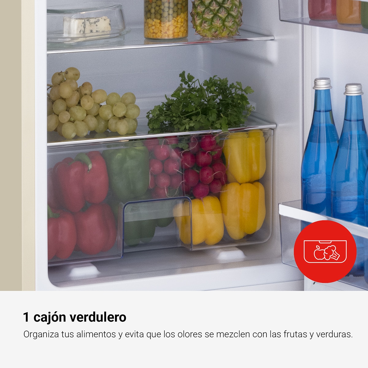 Frigorífico Combinado Fagor 3FFV-1855BG Frio Estático e de 181 cm - Bege Bege-11