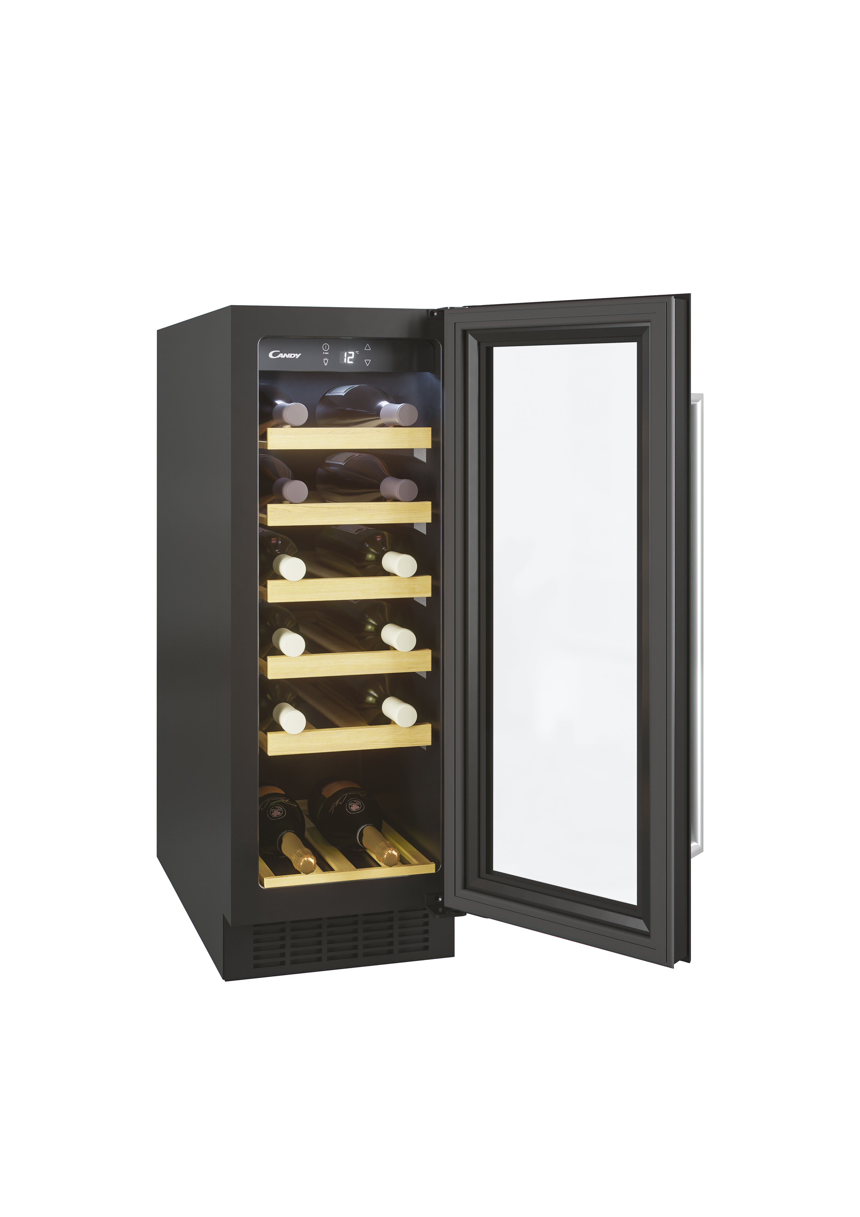 Garrafeira Candy DiVino CCVB 30/1 com Capacidade para 20 Garrafas Standard - Preto Preto-2
