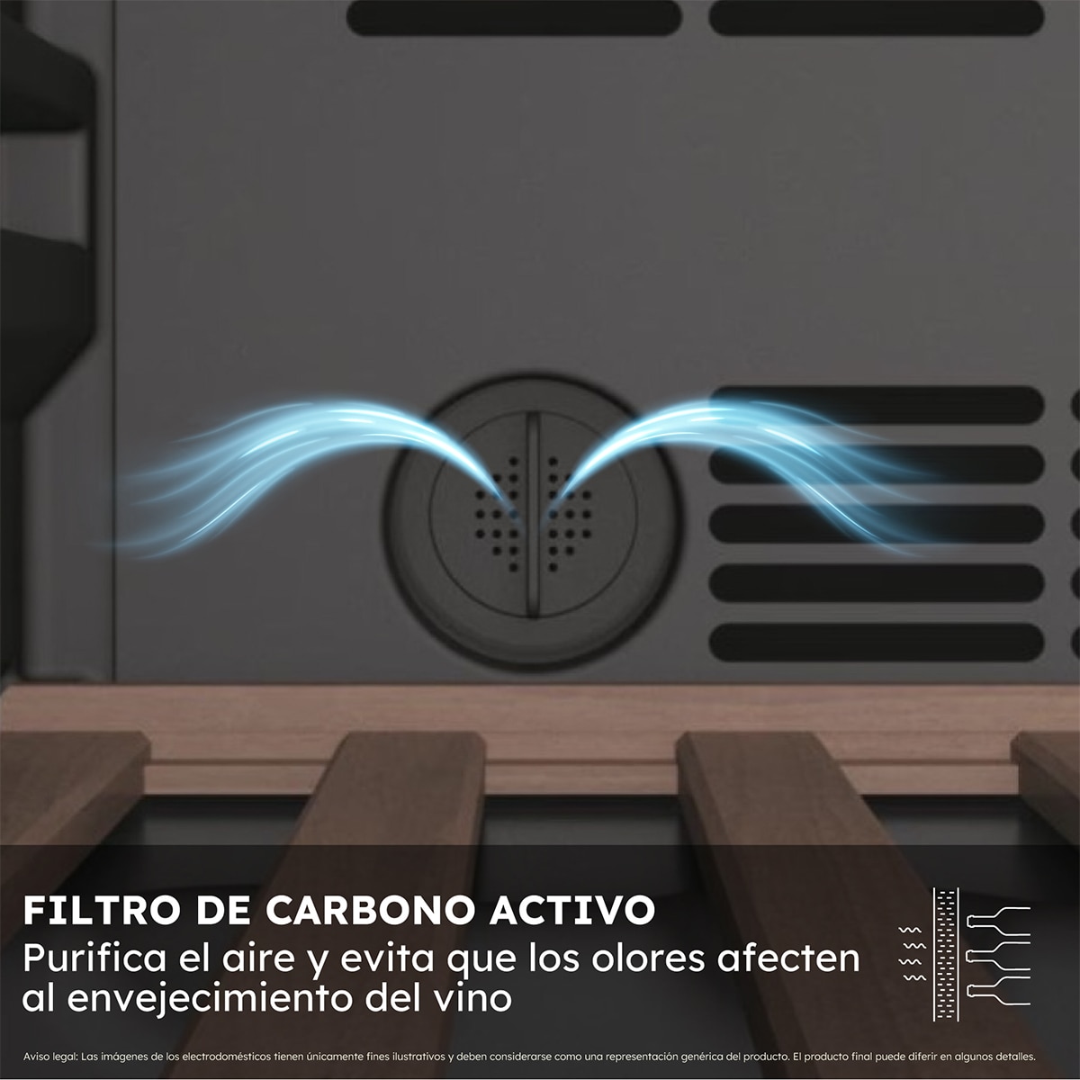Vinoteca  Haier para 42 botellas Wine Bank 50 Series 7 - HWS42GDAU1 Negro-8