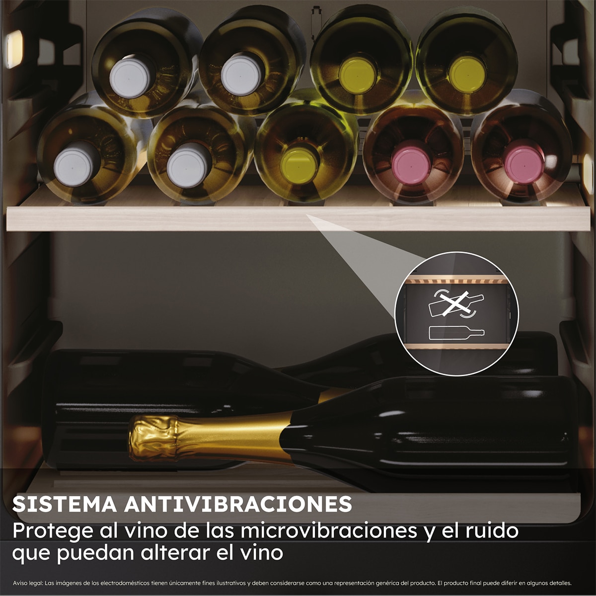 Vinoteca  Haier para 42 botellas Wine Bank 50 Series 7 - HWS42GDAU1 Negro-9