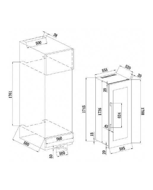 Vinoteca integrable Avintage para 97 botellas - AVI97AX3ZI 3