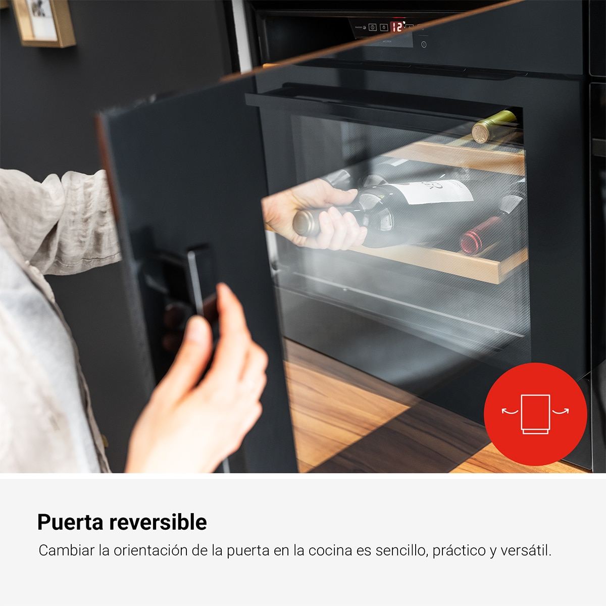 Garrafeira Encastrável Fagor 3WCI-4540N para 24 Garrafas Standard - Preto Preto-4