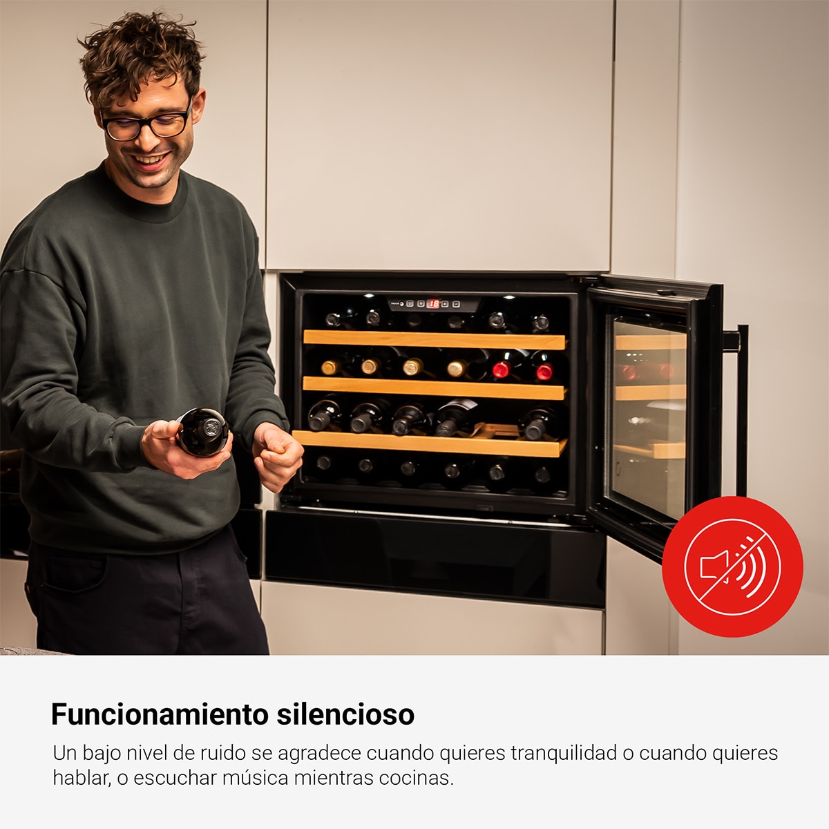 Garrafeira Encastrável Fagor 3WCI-4540N para 24 Garrafas Standard - Preto Preto-10