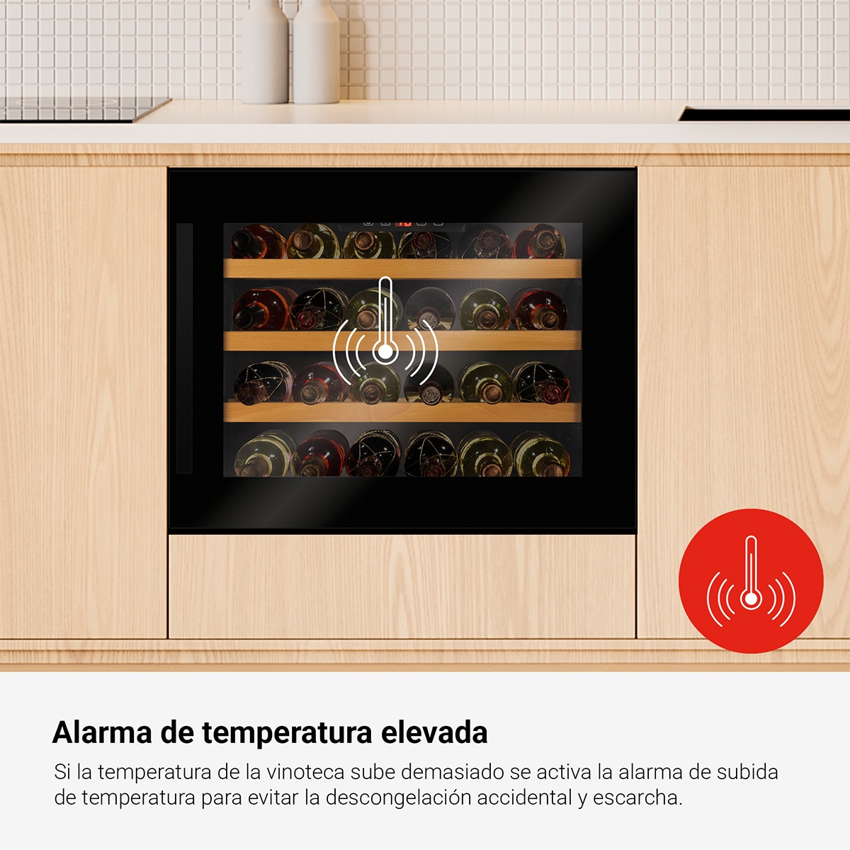 Garrafeira Encastrável Fagor 3WCI-4540N para 24 Garrafas Standard - Preto Preto-11