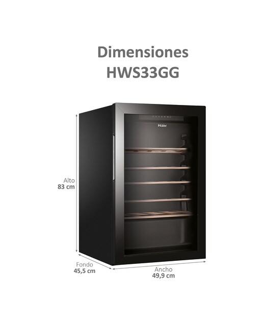 Vinoteca Haier para 33 botellas - Series 3 HWS33GG Negro-5