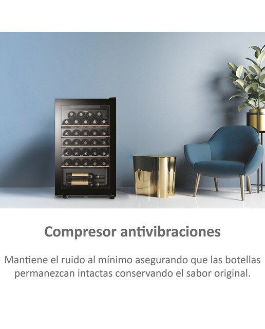 Vinoteca Haier para 33 botellas - Series 3 HWS33GG Negro-9