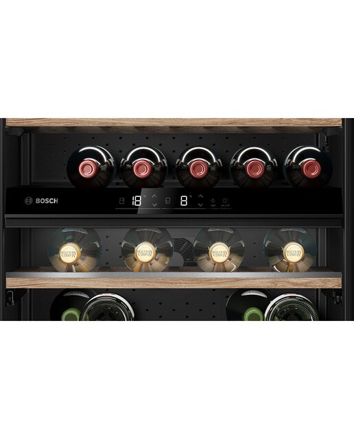 Garrafeira Encastrável Bosch Serie 6 KUW21AHG0 com Porta em Vidro com Capacidade para 44 Garrafas Standard - Preto Preto-3