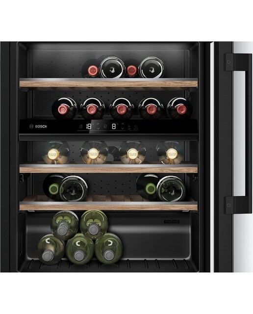 Garrafeira Encastrável Bosch Serie 6 KUW21AHG0 com Porta em Vidro com Capacidade para 44 Garrafas Standard - Preto Preto-4