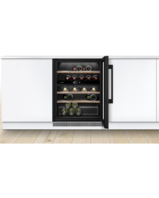 Garrafeira Encastrável Bosch Serie 6 KUW21AHG0 com Porta em Vidro com Capacidade para 44 Garrafas Standard - Preto Preto-6