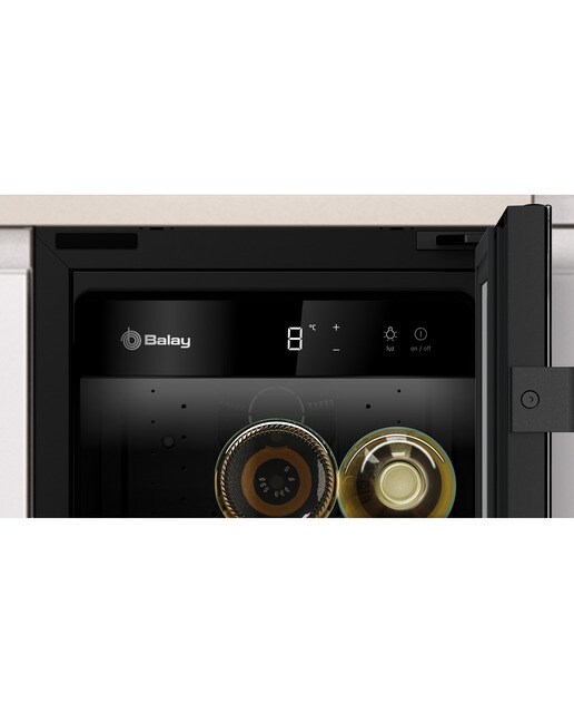 Vinoteca integrable Balay 3WUF073B con capacidad para 21 botellas - Negro Negro-5