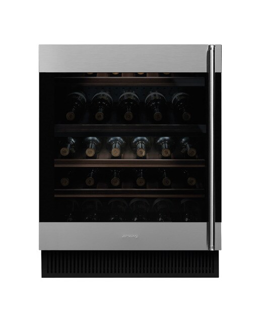Garrafeira Encastrável Smeg Classica CVI338LX3 Dobradiças à Esquerda e Capacidade para 38 Garrafas Standard e de 82,5 cm - Aço Inoxidável Inox-1