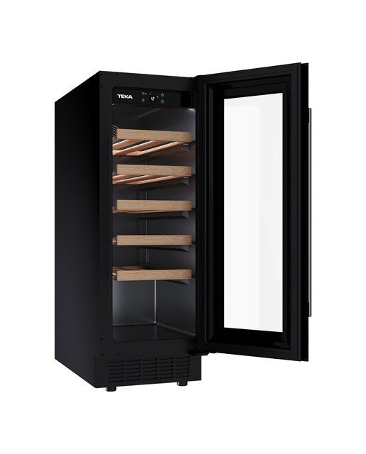 Vinoteca Teka con capacidad para 20 botellas - RVU 10020 - Cristal negro Cristal negro-5