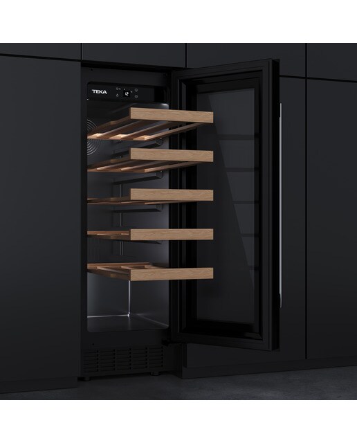 Vinoteca Teka con capacidad para 20 botellas - RVU 10020 - Cristal negro Cristal negro-10