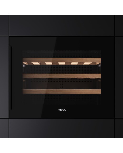 Garrafeira Encastrável Teka RVI 10024 com Capacidade para 24 Garrafas Standard - Vidro Preto Vidro preto-8