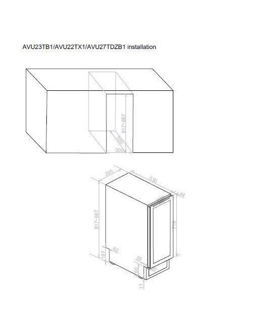 Vinoteca integrable Avintage para 22 botellas - AVU23TB1 5