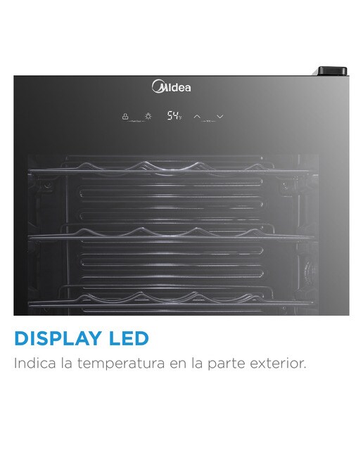 Garrafeira Midea MDRW111FGG22 e Capacidade de 24 Garrafas Standard - Preto Preto-4