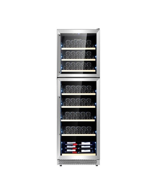 Vinoteca La Sommelière para 172 botellas -MT166DP Acero Inox-2