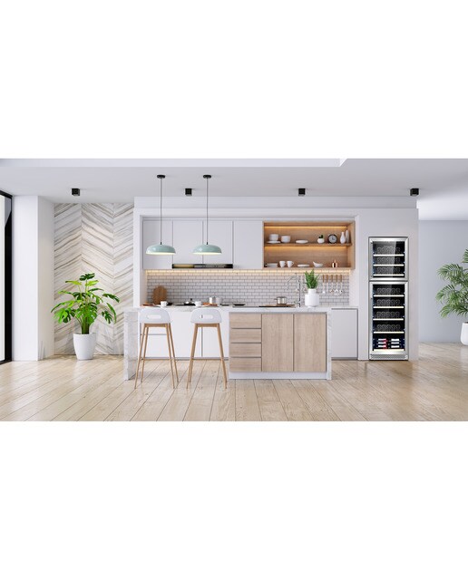 Vinoteca La Sommelière para 172 botellas -MT166DP Acero Inox-5