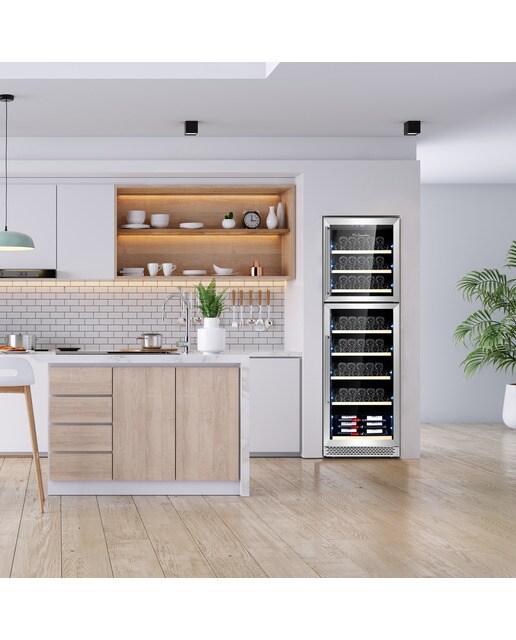 Vinoteca La Sommelière para 172 botellas -MT166DP Acero Inox-6