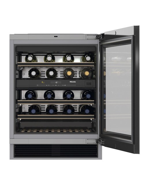 Garrafeira Miele KWT 6322 UG-1 FlexiFrame e Push2open e de 34 Garrafas Standard - Porta Vidro Preto-2
