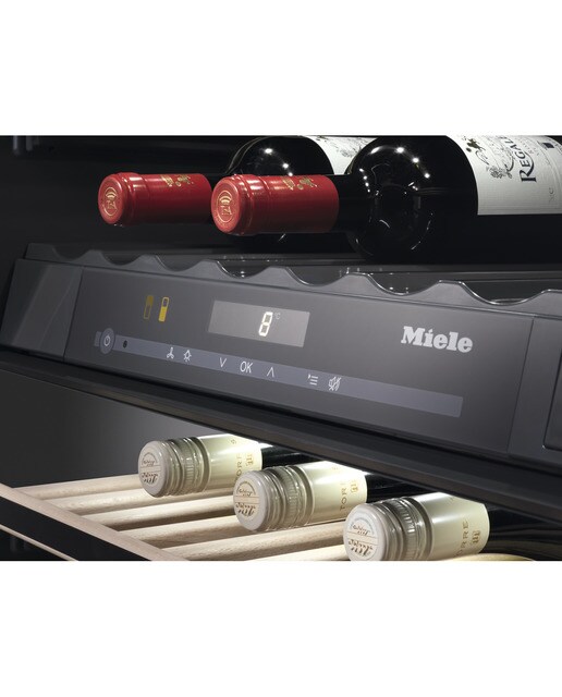Garrafeira Miele KWT 6322 UG-1 FlexiFrame e Push2open e de 34 Garrafas Standard - Porta Vidro Preto-7