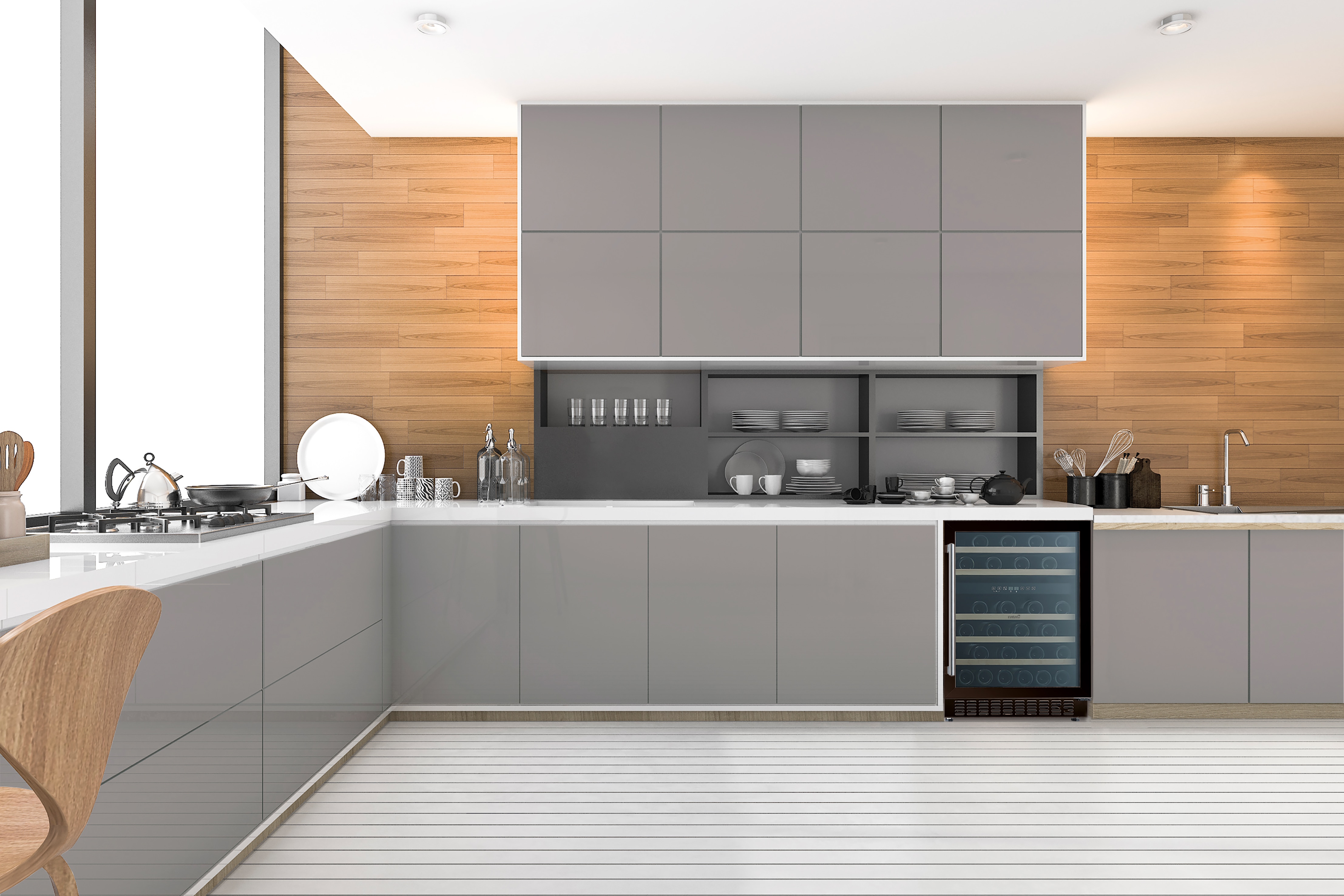 Garrafeira Cata VI 59082 BK No Frost, de 46 Garrafas Standard - Preto Preto-3