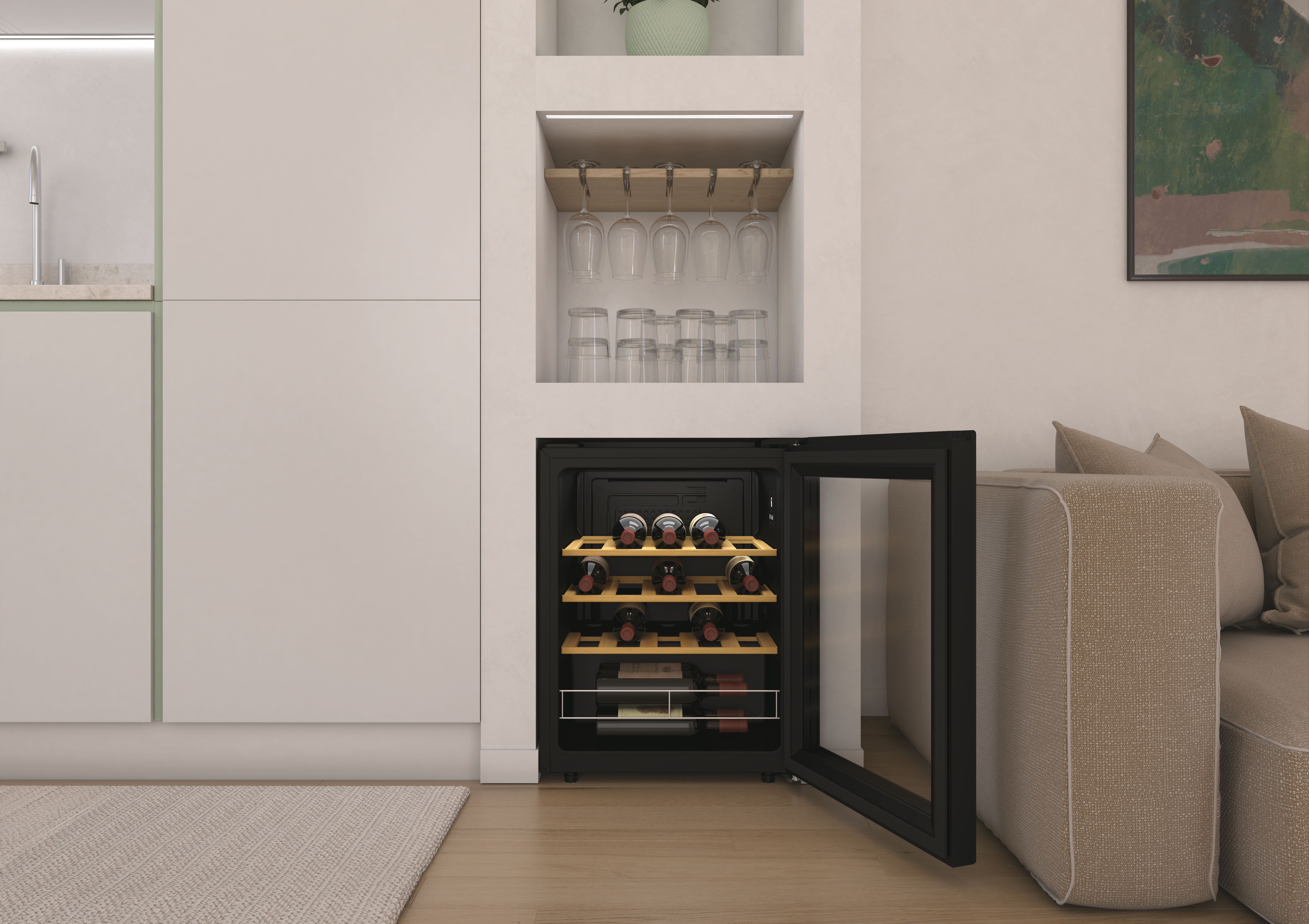 Vinoteca Candy para 23 botellas, WIFI, DiVino - CWC023 Negro-9