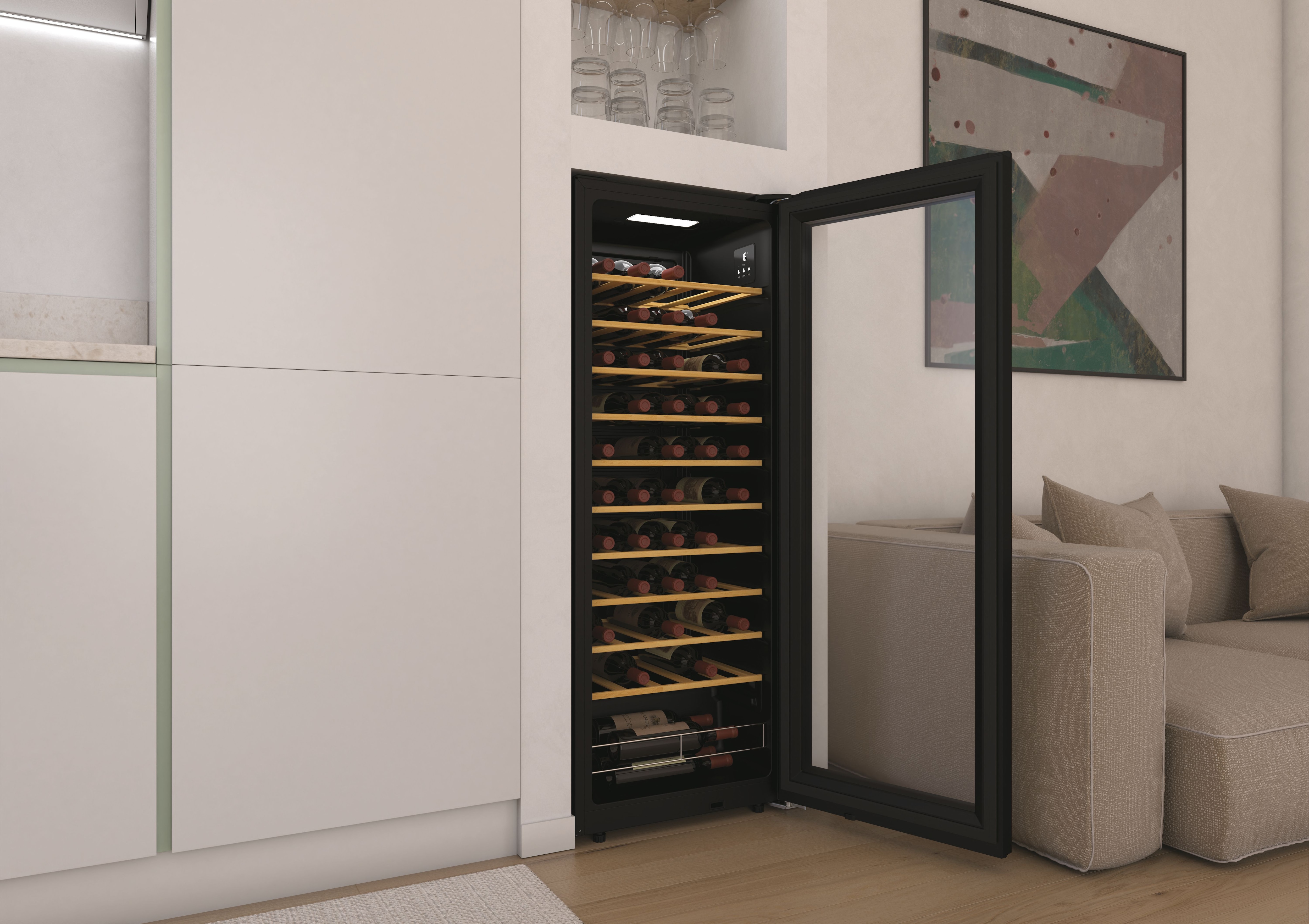 Vinoteca Candy para 58 botellas, WIFI, DiVino - CWC058 Negro-9