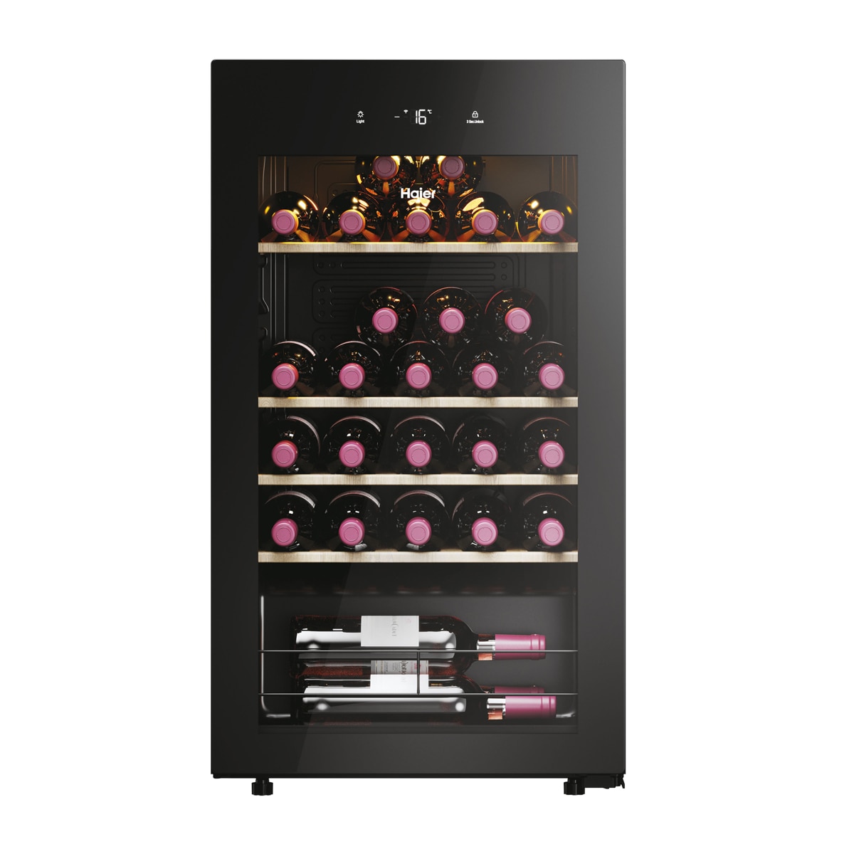 Vinoteca Haier para 34 Botellas, 1 Zona, Wifi - HWS34GGH1 Negro-2