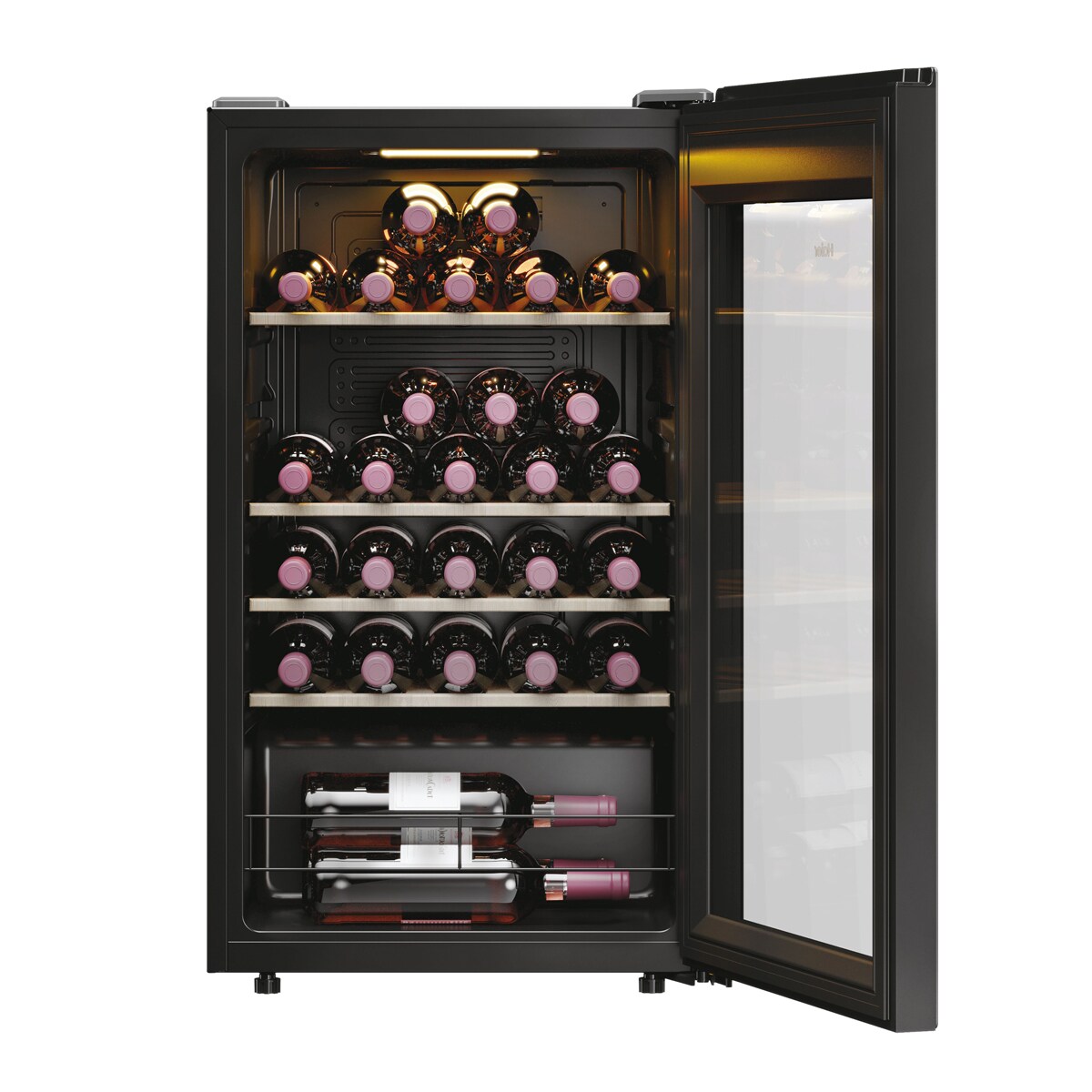 Garrafeira Haier HWS34GGH1 de 1 Zona, Wifi e de 34 Garrafas Standard - Preto Preto-3