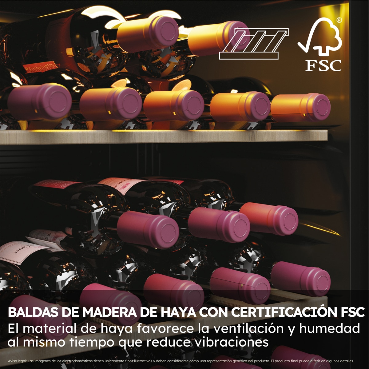 Vinoteca Haier para 34 Botellas, 1 Zona, Wifi - HWS34GGH1 Negro-9