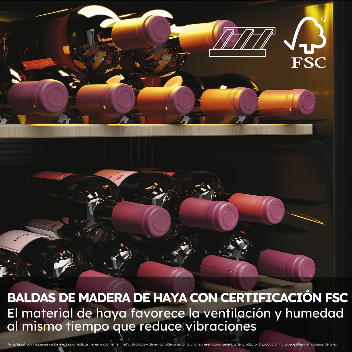 Garrafeira Haier HWS34GGH1 de 1 Zona, Wifi e de 34 Garrafas Standard - Preto Preto-9