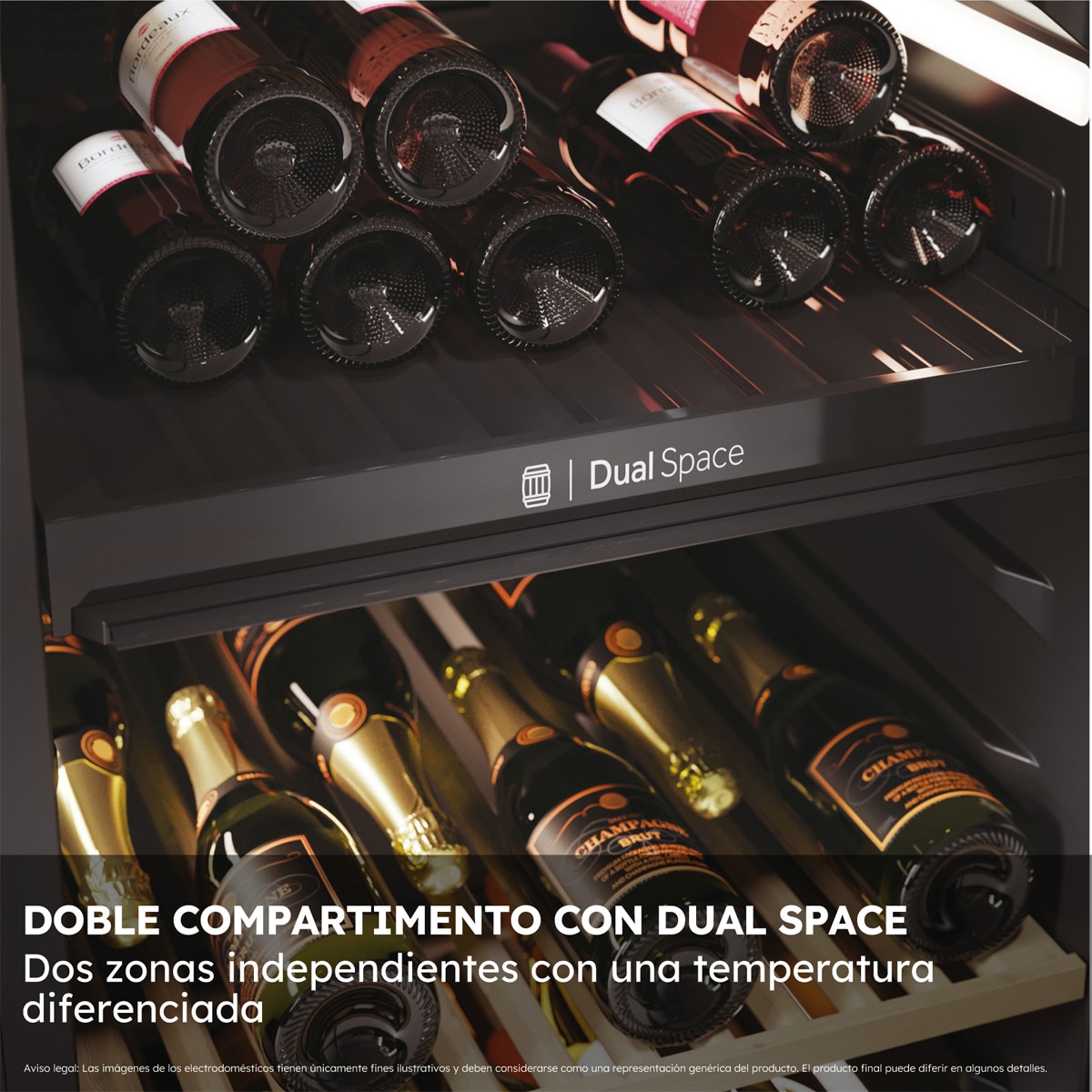 Vinoteca Haier para 236 Botellas, 2 ZonaS, Wifi, Wine Bank 60 Series 7 - HWS236GDEH1 Negro-7