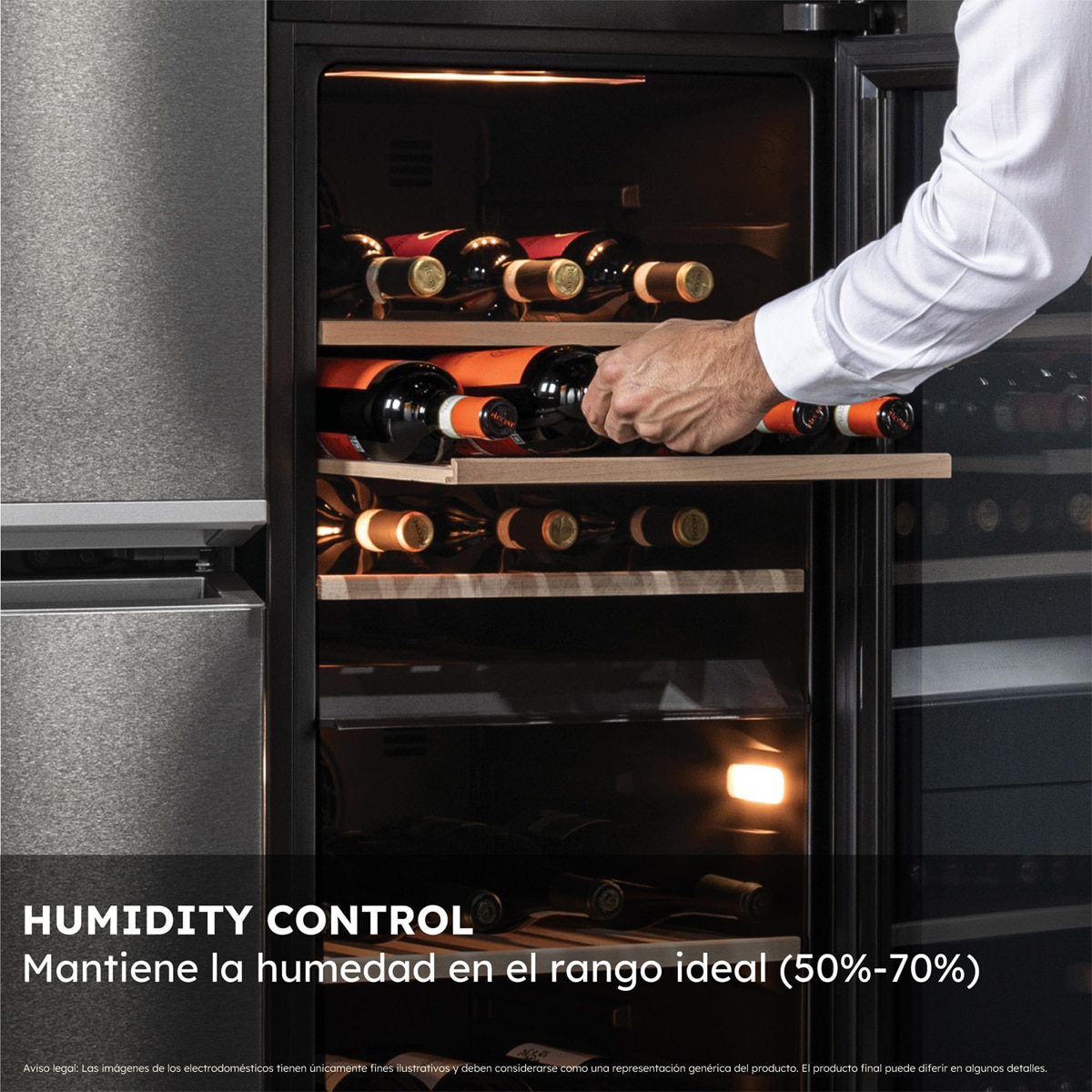 Vinoteca Haier para 236 Botellas, 2 ZonaS, Wifi, Wine Bank 60 Series 7 - HWS236GDEH1 Negro-9