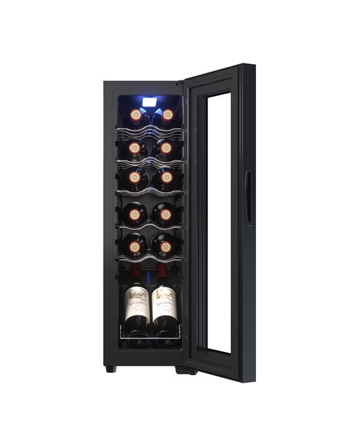 Garrafeira Saivod VCS12VG para 12 Garrafas Standard - Preto Preto-4
