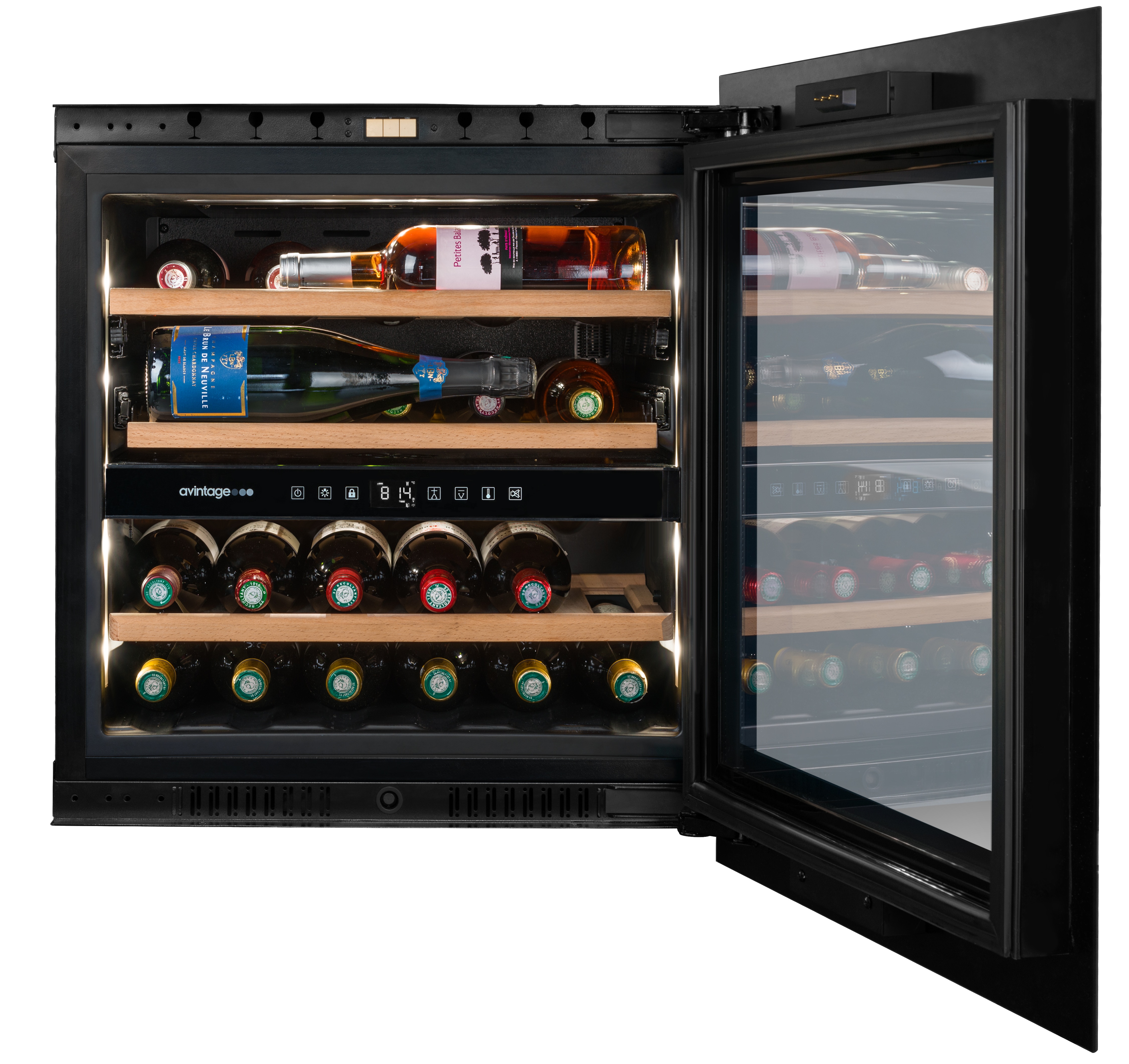 Vinoteca integrable  Avintage para 24 botellas -  AVI60PLATINUM Negro-5