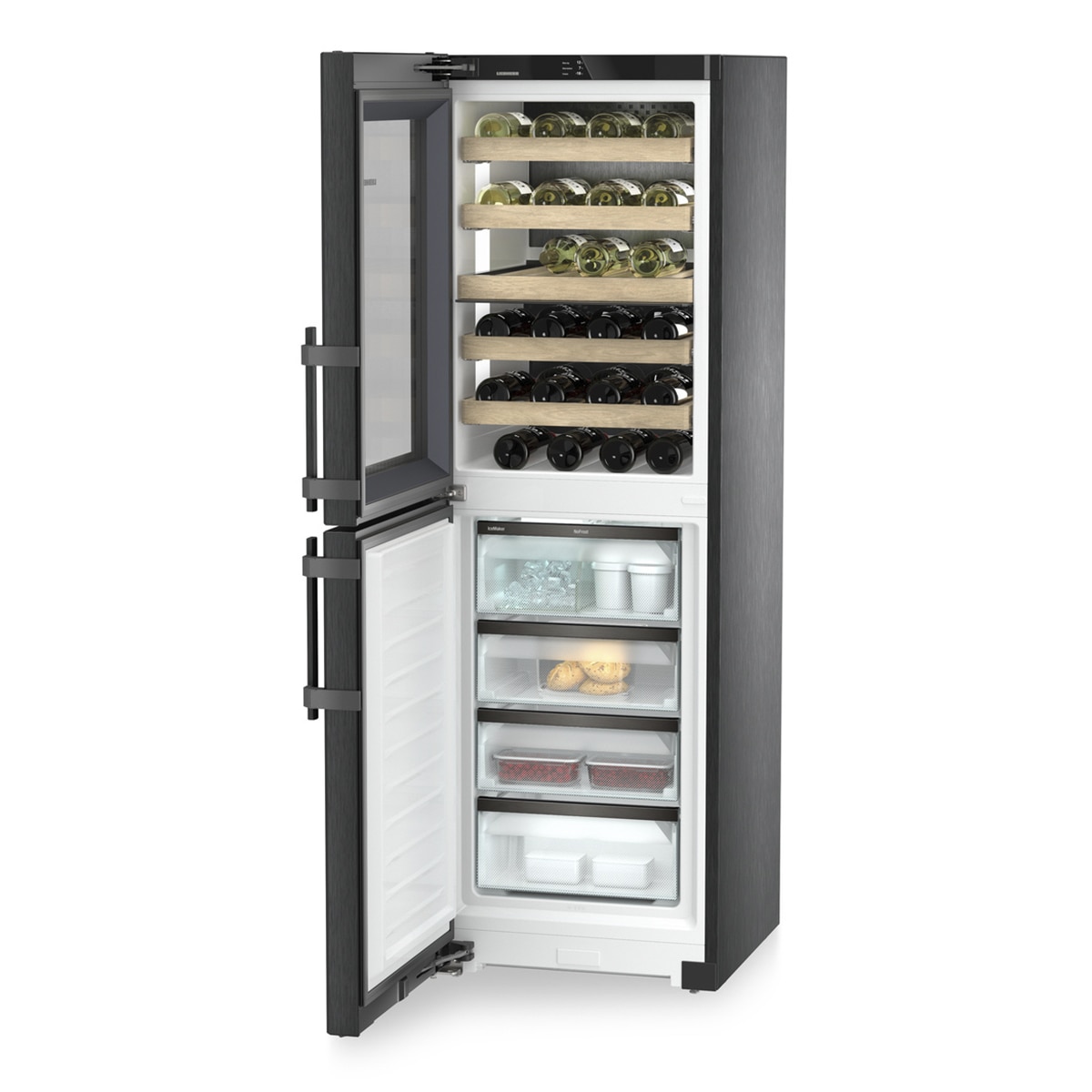 Vinoteca Liebherr con congelador - SWNbsd 529i BlackSteel-4