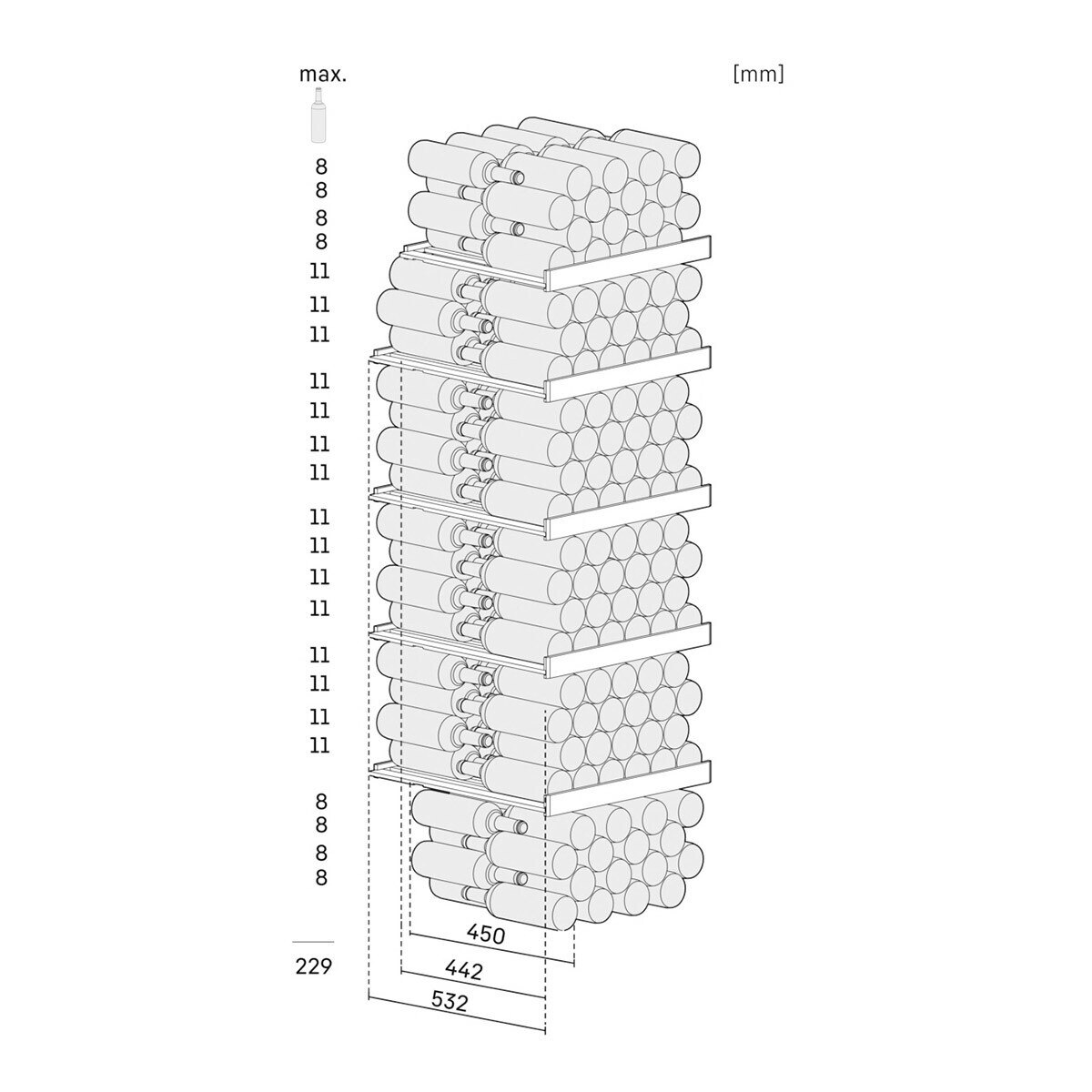 Vinoteca Liebherr para 229 botellas -WPbli5231. . Negro-6