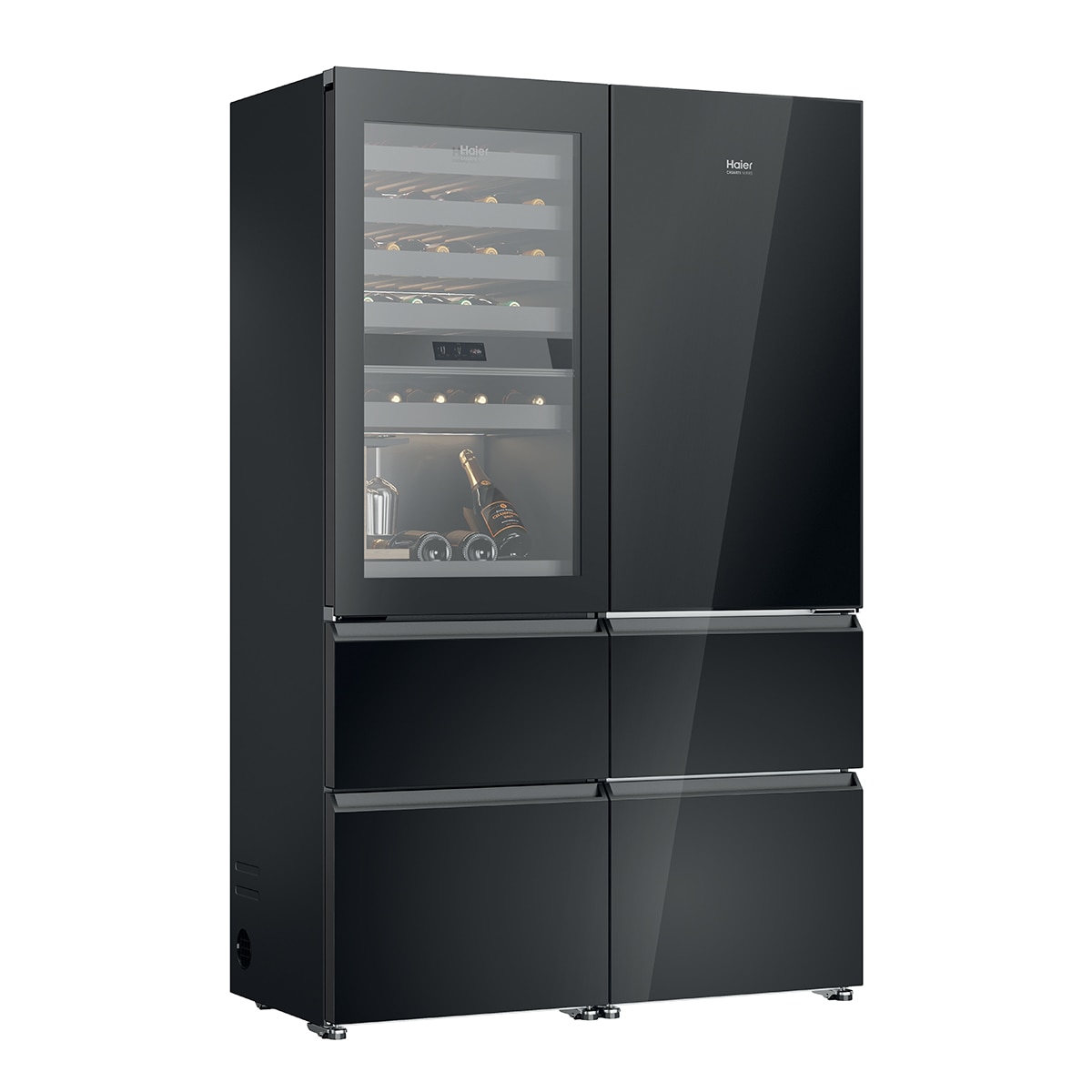 Vinoteca Haier con congelador Total No Frost Dual Cooling System, In-Vista - CSW9619ENGBW Negro-10