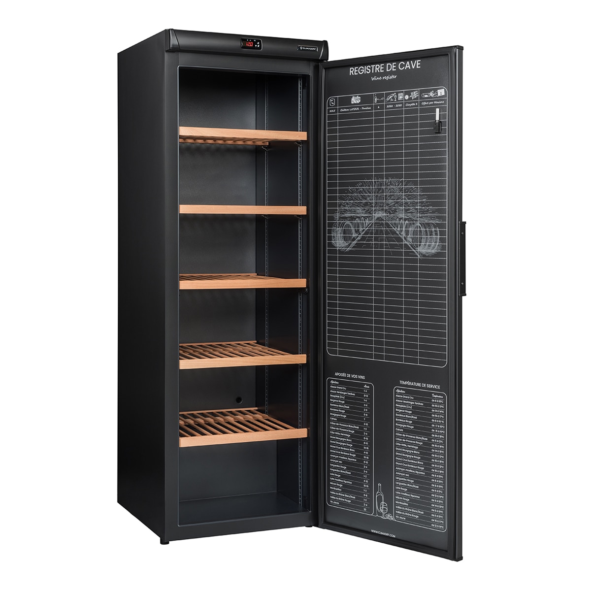 Vinoteca Climadiff para 264 botellas - RESERVE275F Negros-3