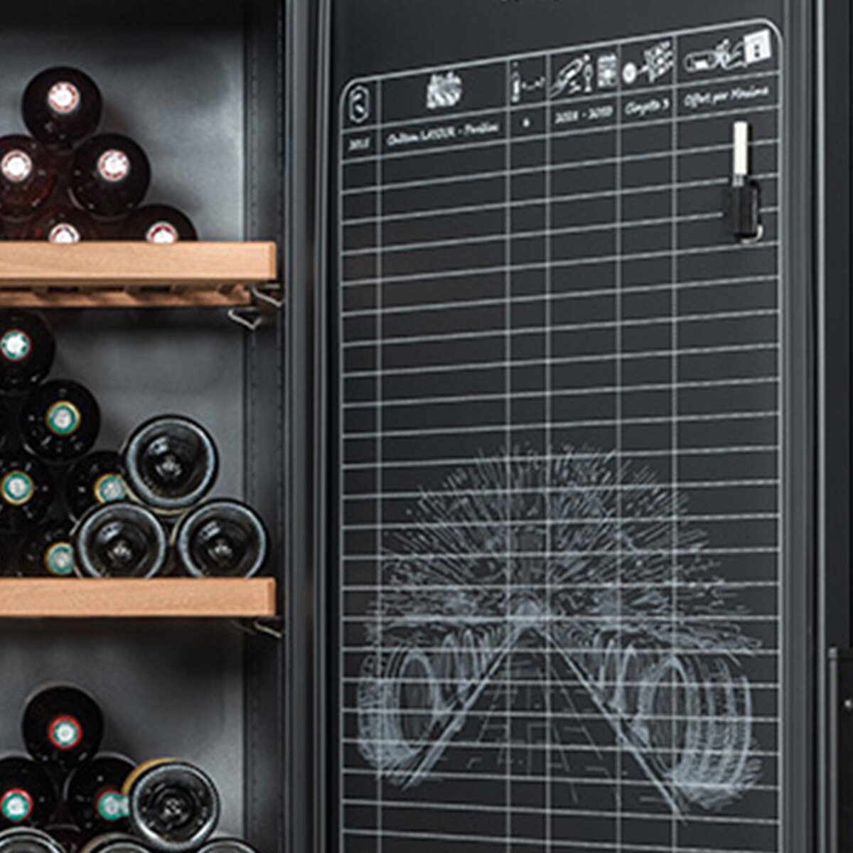 Vinoteca Climadiff para 264 botellas - RESERVE275F Negros-7