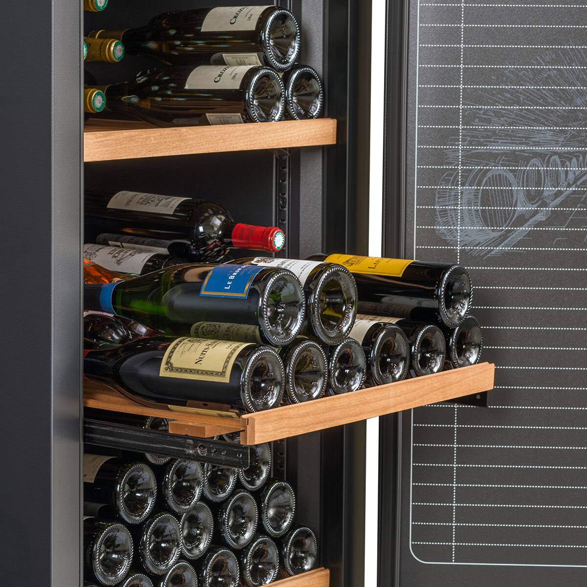 Vinoteca Climadiff para 264 botellas - RESERVE275F Negros-8