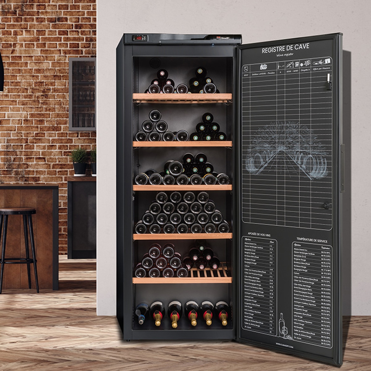 Vinoteca Climadiff para 294 botellas - RESERVE300XL Negros-2