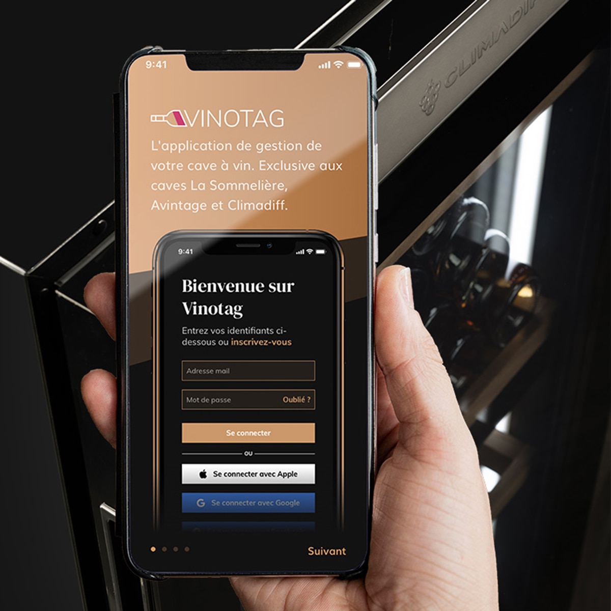 Vinoteca Climadiff para 138 botellas - MILLESIME140DB Negros-5