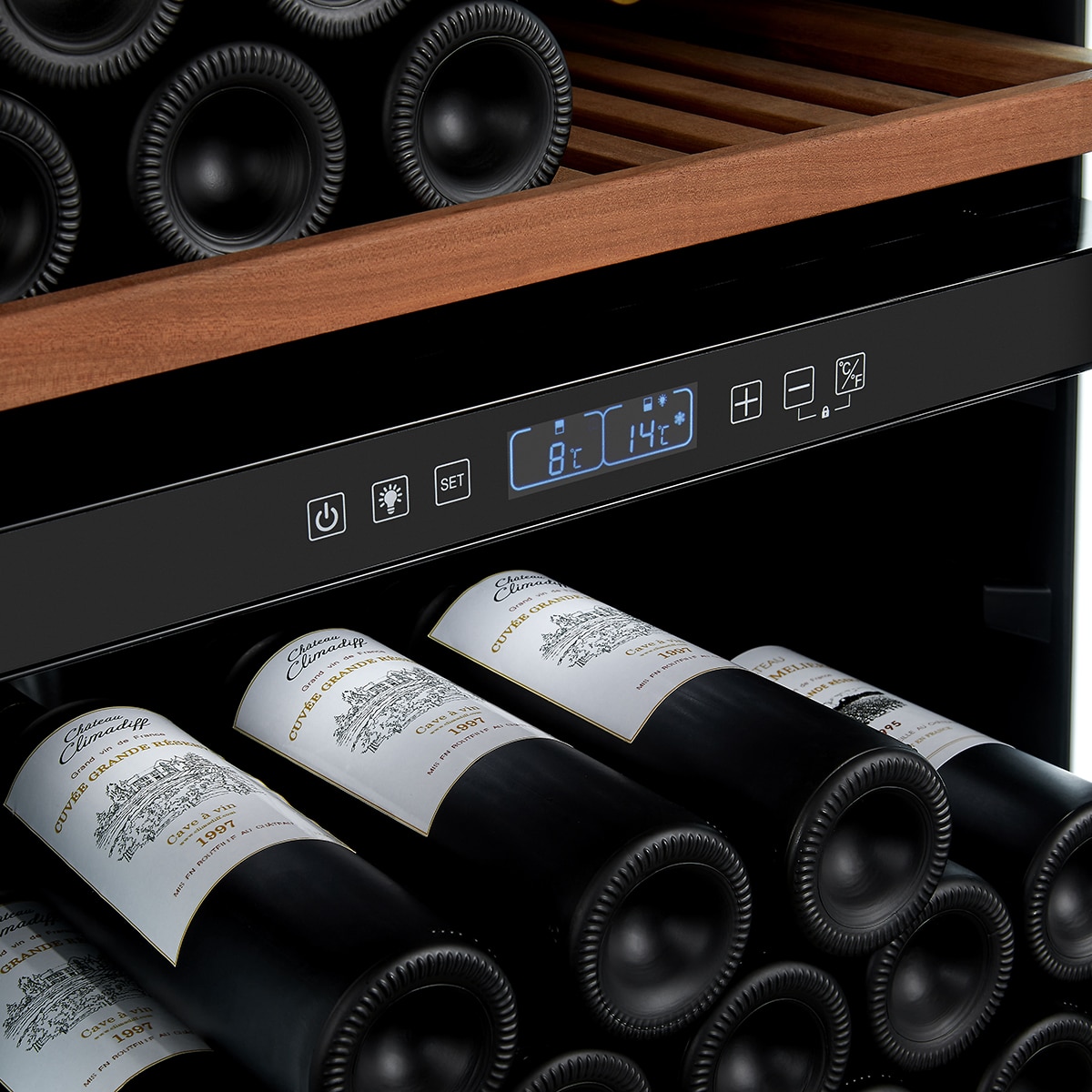Vinoteca Climadiff para 237 botellas - MILLESIME240DB Negros-3