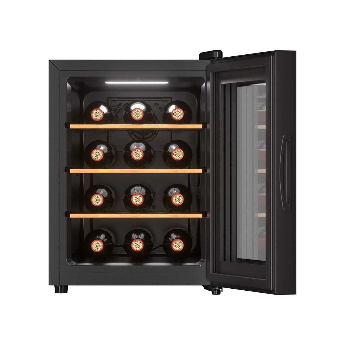 Vinoteca La Sommeliere para 12 botellas híbrida - 12SILENCE Negro-4