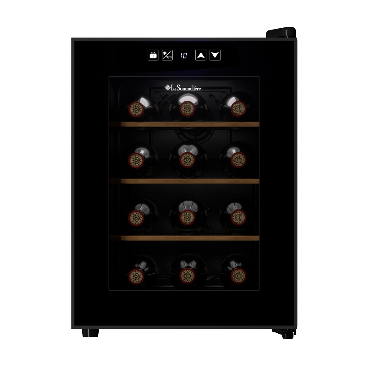 Vinoteca La Sommeliere para 12 botellas híbrida - 12SILENCE Negro-5