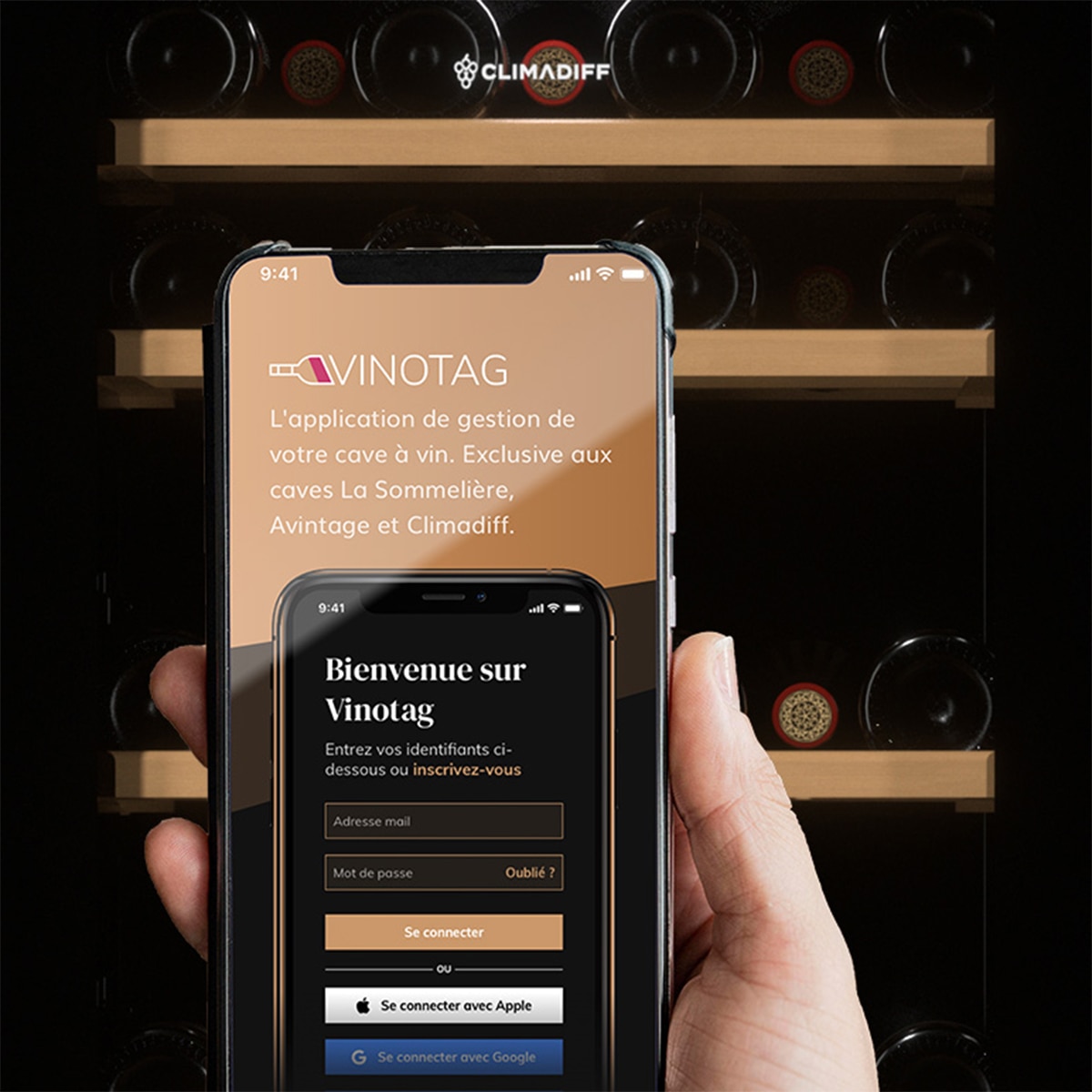 Vinoteca Climadiff para 52 botellas - CEPAGE52F Negro-8