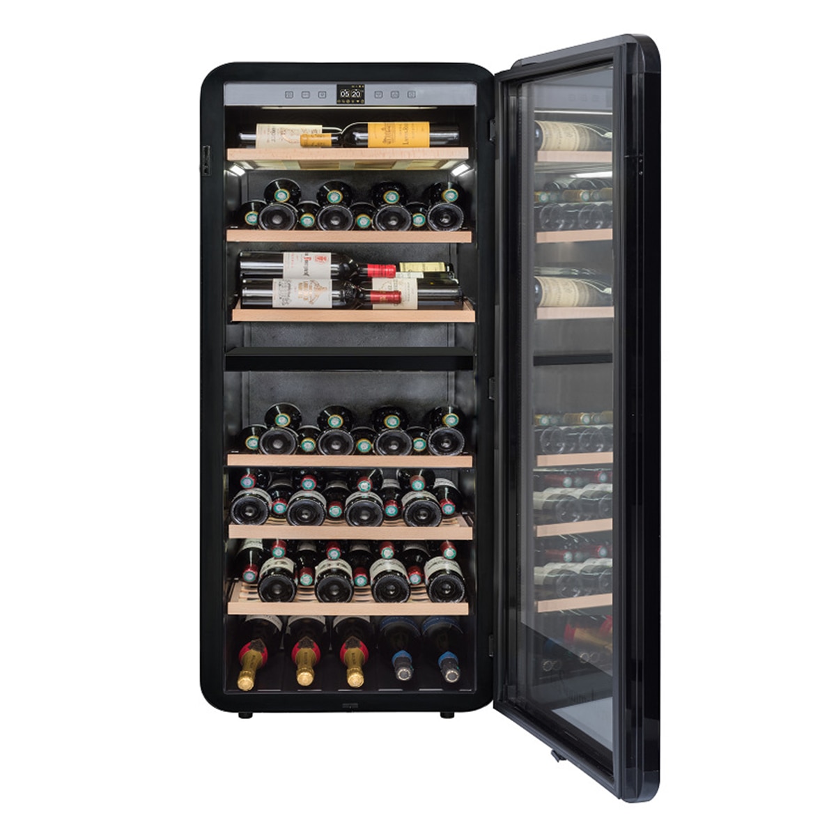 Vinoteca La Sommeliere para 247 botellas híbrida - APOGEE250DZN Negro-3